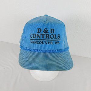 D & D Controls Vancouver Men One Size Blue Snapback Corduroy Caporama Headwear